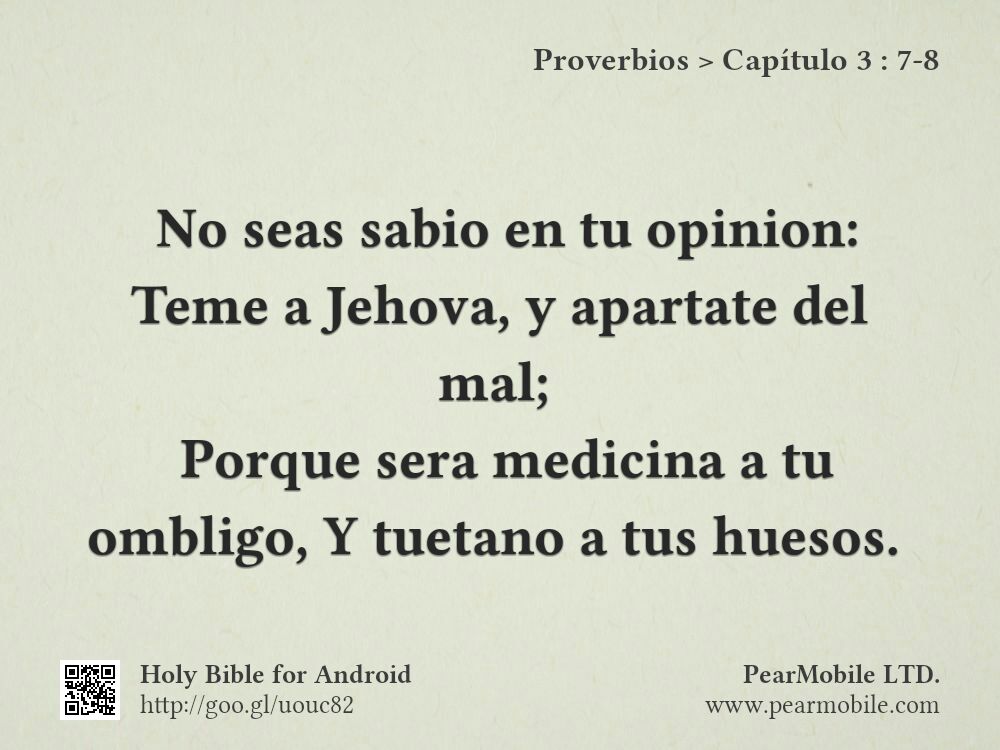 Proverbios, Capítulo 3:7-8